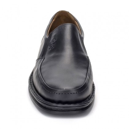 Man Leather Loafers 602 Black, By Comodo Sport