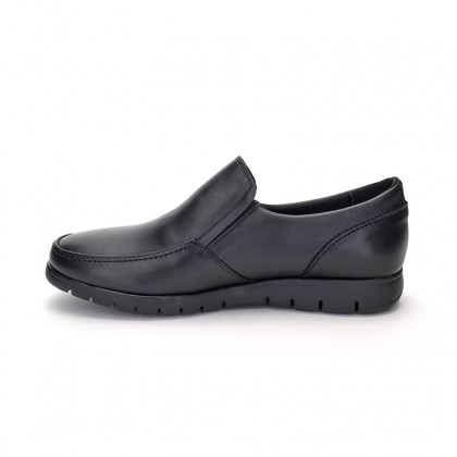 Man Leather Loafers 074 Black, By Comodo Sport
