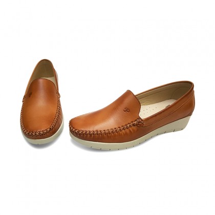 Women Soft Leather Wedged Loafers 903CA Leather, by Casual