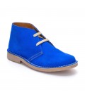 Woman Suede Safari Booties 360-S Blue, By C. Ortuño