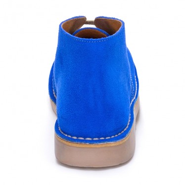 Woman Suede Safari Booties 360-S Blue, By C. Ortuño