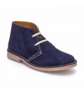 Woman Suede Safari Booties 360-S Navy, By C. Ortuño