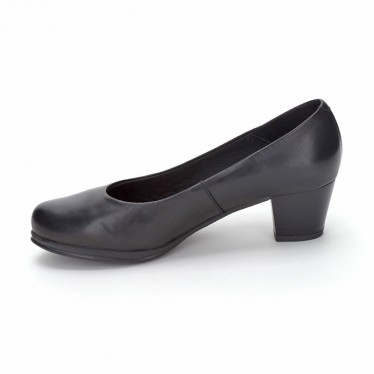 Zapatos De Salón Mujer Piel Tacón Bajo 1050DE Negro, de Desireé