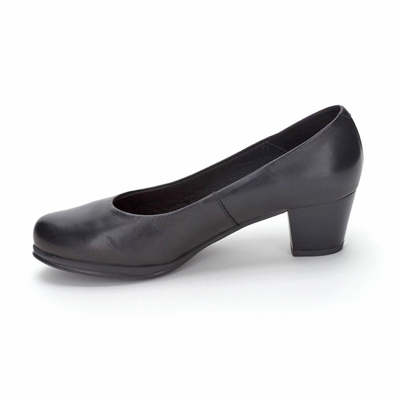 pulgar Acuoso Impresionante Zapatos De Salón Mujer Piel Tacón Bajo Muy Cómodos 1050 Negro, de Desireé