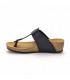 Woman Leather Wedged Bio Sandals Cork Sole 414 Black, by Morxiva Shoes