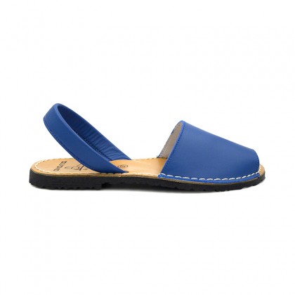 Woman Leather Basic Menorcan Sandals 201-S Blue, by C. Ortuño