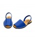 Woman Leather Basic Menorcan Sandals 201-S Blue, by C. Ortuño