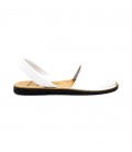 Woman Leather Basic Menorcan Sandals 201-S White, by C. Ortuño