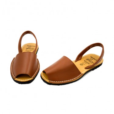 Woman Leather Basic Menorcan Sandals 201-S Leather, by C. Ortuño