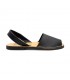 Woman Leather Basic Menorcan Sandals 201-S Black, by C. Ortuño