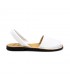 Woman Glitter Leather Menorcan Sandals 275GLI-1 White, by C. Ortuño