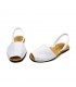 Woman Glitter Leather Menorcan Sandals 275GLI-1 White, by C. Ortuño