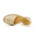 Woman Glitter Leather Menorcan Sandals 275GLI-1 Gold, by C. Ortuño