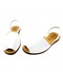 Man Leather Basic Menorcan Sandals 201-C White, by C. Ortuño