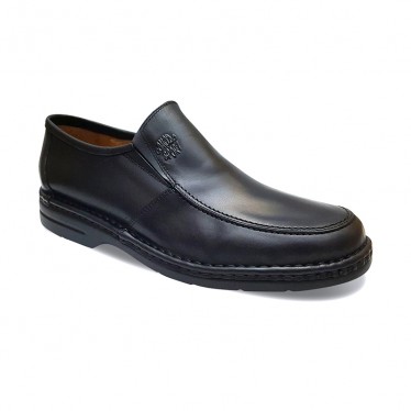 Man Leather Loafers 6076 Black, By Comodo Sport