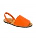 Woman Leather Basic Menorcan Sandals 550 Orange, by Pisable