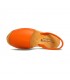 Woman Leather Basic Menorcan Sandals 550 Orange, by Pisable