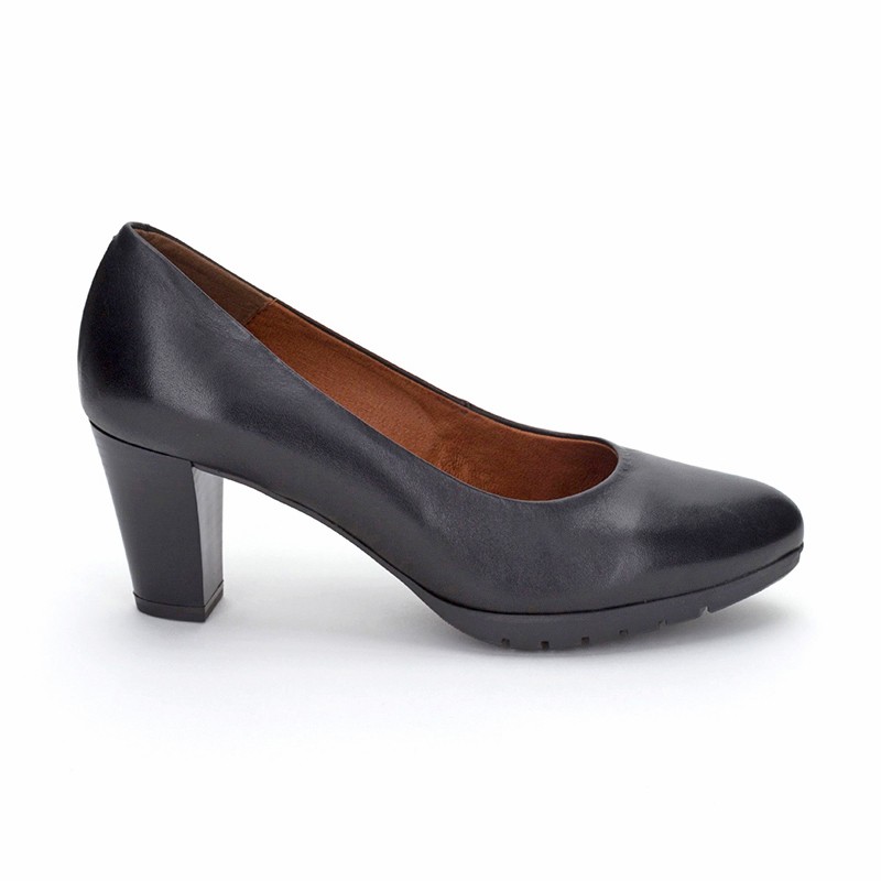 Zapatos De Mujer Piel Medio Cómodos 2220W Negro, de Desireé