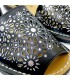 Woman Openwork Leather Menorcan Sandals Metallic Ornaments 387 Black, by C. Ortuño