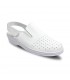 Woman Perfo Leather Hospital Shoes Slingback Velcro Closure 794 White, by Percla