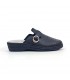 Woman Perfo Leather Hospital Shoes Backless Buckle 795 Navy, by Percla