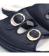 Woman Leather Hospital Shoes Slingback Open Toe Two Buckles 797 Navy, by Percla