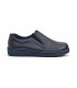 Man Leather Hospital Shoes Anatomical No Laces 291 Navy, by Percla
