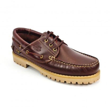 Man Pull Leather Boat Shoes Thick Sole Timberland Like 3000 Reddish, by Urban Jungles