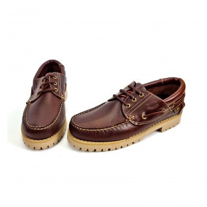 Man Pull Leather Boat Shoes Thick Sole Timberland Like 3000 Reddish, by Urban Jungles
