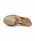 Woman Leather and Raffia Menorcan Sandals Platform Cushioned Insole 1255 Leather, by Eva Mañas