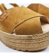 Woman Suede Leather Crossed Menorcan Sandals Platform Padded Insole 1257 Leather, by Eva Mañas