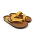 Woman Leather Bio Sandals Padded Insole 501 Yellow, by BluSandal