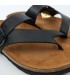 Woman Leather Bio Sandals Padded Insole 501 Black, by BluSandal