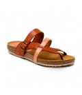 Woman Leather Bio Sandals Cork Sole 893 Leather, by Morxiva Shoes
