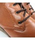 Womens Leather Comfort Wedged Booties Laces Removable Insole 70241 Leather, by Tupié