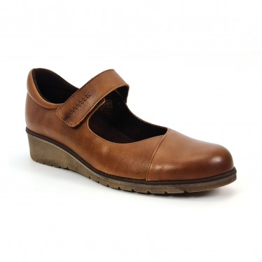 Woman Leather Wedged Mary Janes Removable Insole 70805 Leather, by TuPie