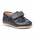 Childrens Boy Leather School Boat Shoes Velcro Rounded Toe 354 Navy, by AngelitoS